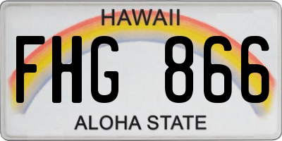 HI license plate FHG866