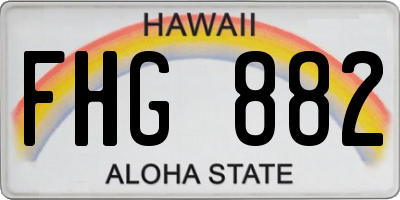 HI license plate FHG882