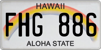 HI license plate FHG886