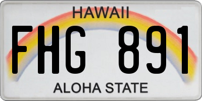 HI license plate FHG891
