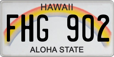 HI license plate FHG902