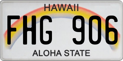 HI license plate FHG906