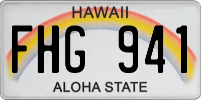 HI license plate FHG941