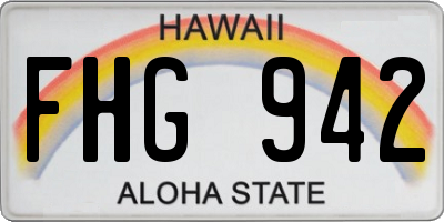 HI license plate FHG942