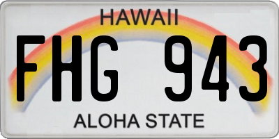 HI license plate FHG943
