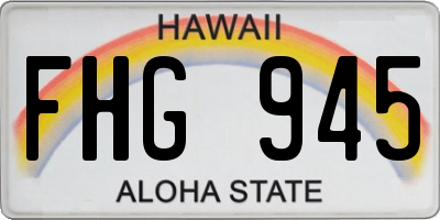 HI license plate FHG945