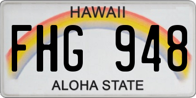 HI license plate FHG948
