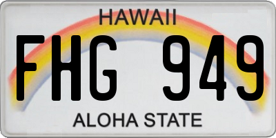 HI license plate FHG949