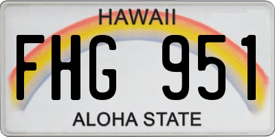 HI license plate FHG951
