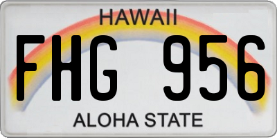 HI license plate FHG956