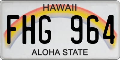 HI license plate FHG964