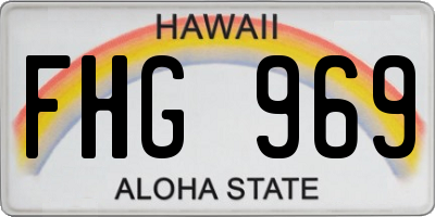 HI license plate FHG969