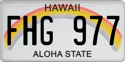 HI license plate FHG977