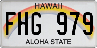 HI license plate FHG979