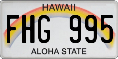 HI license plate FHG995