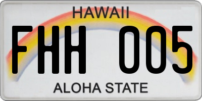 HI license plate FHH005