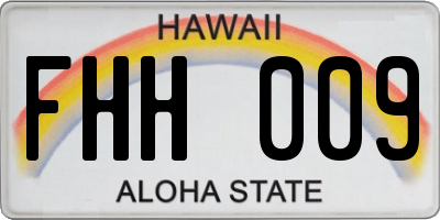 HI license plate FHH009