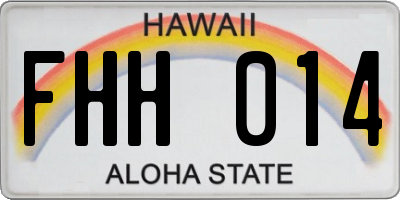 HI license plate FHH014