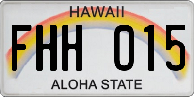 HI license plate FHH015