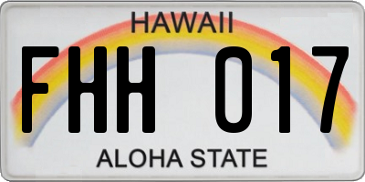 HI license plate FHH017