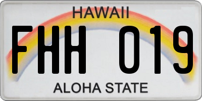 HI license plate FHH019