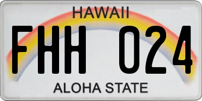 HI license plate FHH024