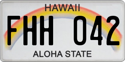 HI license plate FHH042