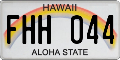 HI license plate FHH044