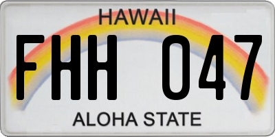 HI license plate FHH047