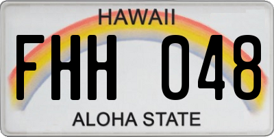 HI license plate FHH048