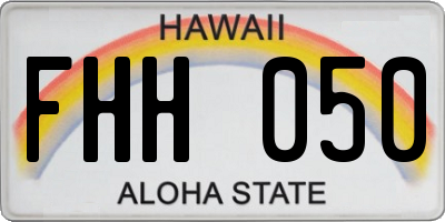 HI license plate FHH050