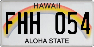 HI license plate FHH054