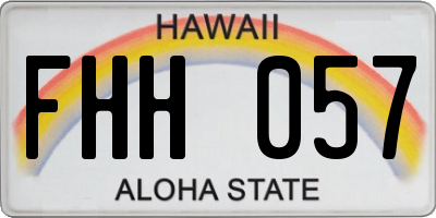 HI license plate FHH057