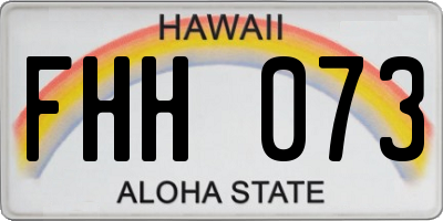 HI license plate FHH073