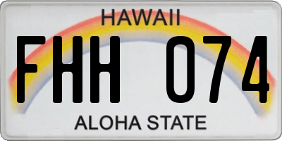HI license plate FHH074