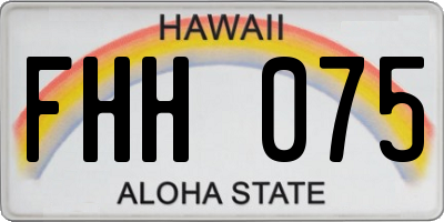 HI license plate FHH075