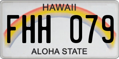 HI license plate FHH079