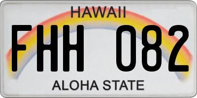 HI license plate FHH082