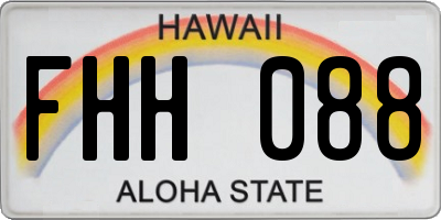 HI license plate FHH088
