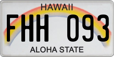 HI license plate FHH093