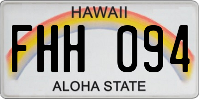 HI license plate FHH094