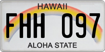 HI license plate FHH097