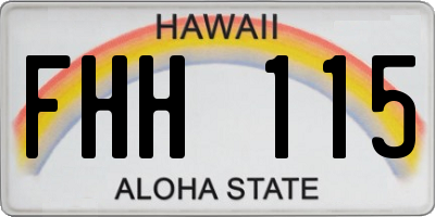 HI license plate FHH115