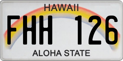 HI license plate FHH126