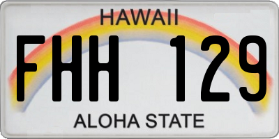 HI license plate FHH129