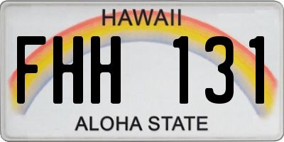 HI license plate FHH131