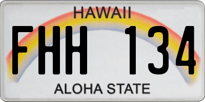 HI license plate FHH134