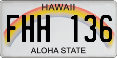 HI license plate FHH136