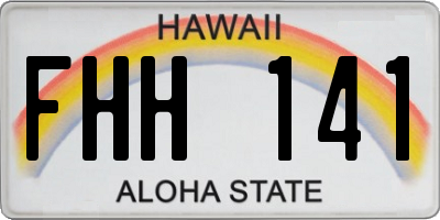 HI license plate FHH141