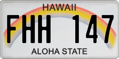 HI license plate FHH147